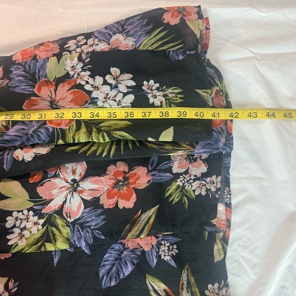 Patrons of Peace Women’s Floral Maxi‎ Dress Black Multicolor Smocked Waist XS - Picture 9 of 12